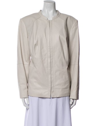 Lafayette 148 Leather Bomber Jacket