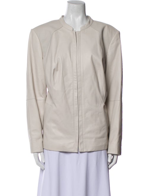 Lafayette 148 Leather Bomber Jacket