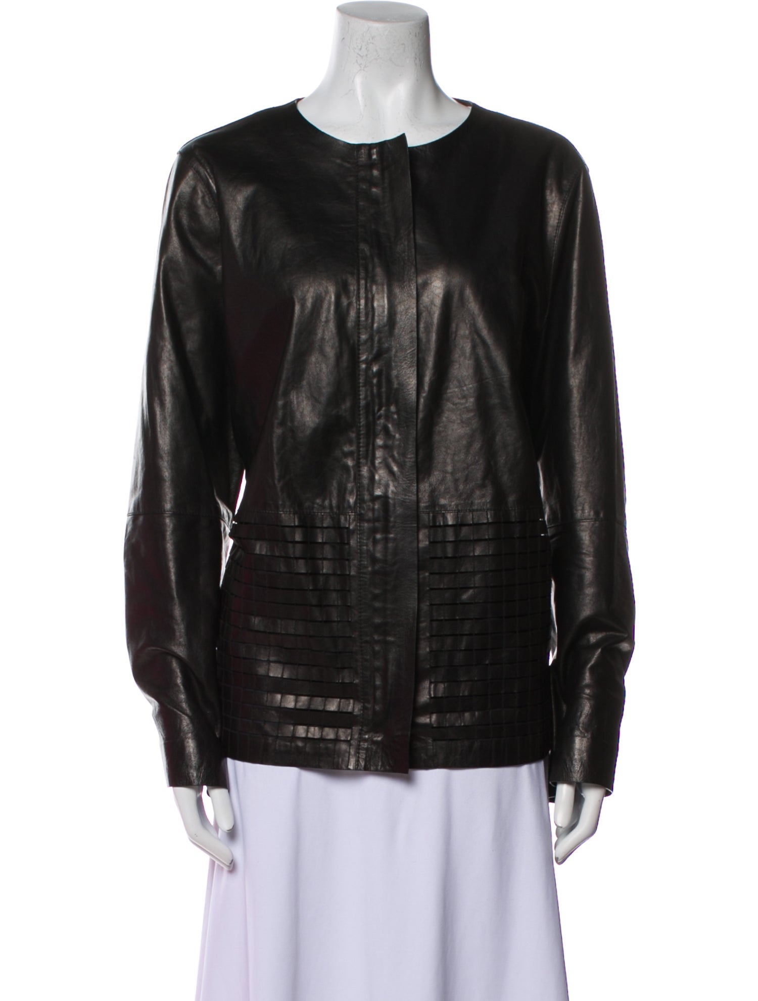 Lafayette 148 Leather Bomber Jacket