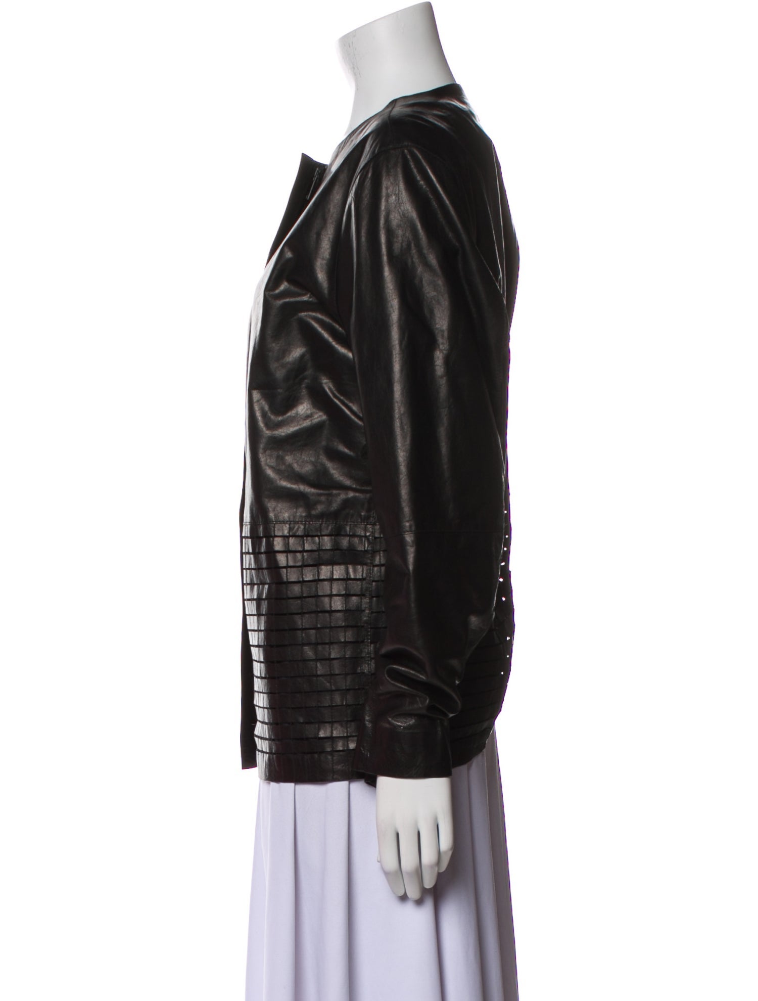 Lafayette 148 Leather Bomber Jacket