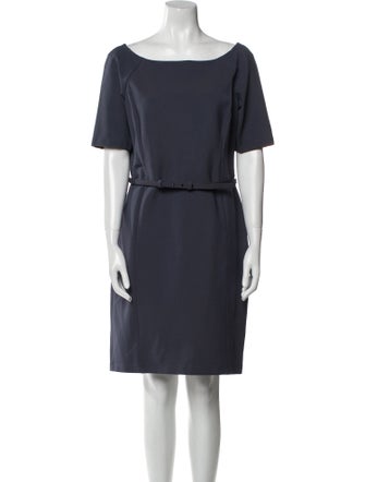 Lafayette 148 Bateau Neckline Knee-Length Dress