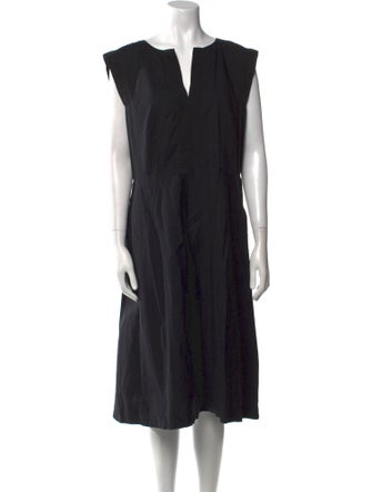 Lafayette 148 V-Neck Midi Length Dress