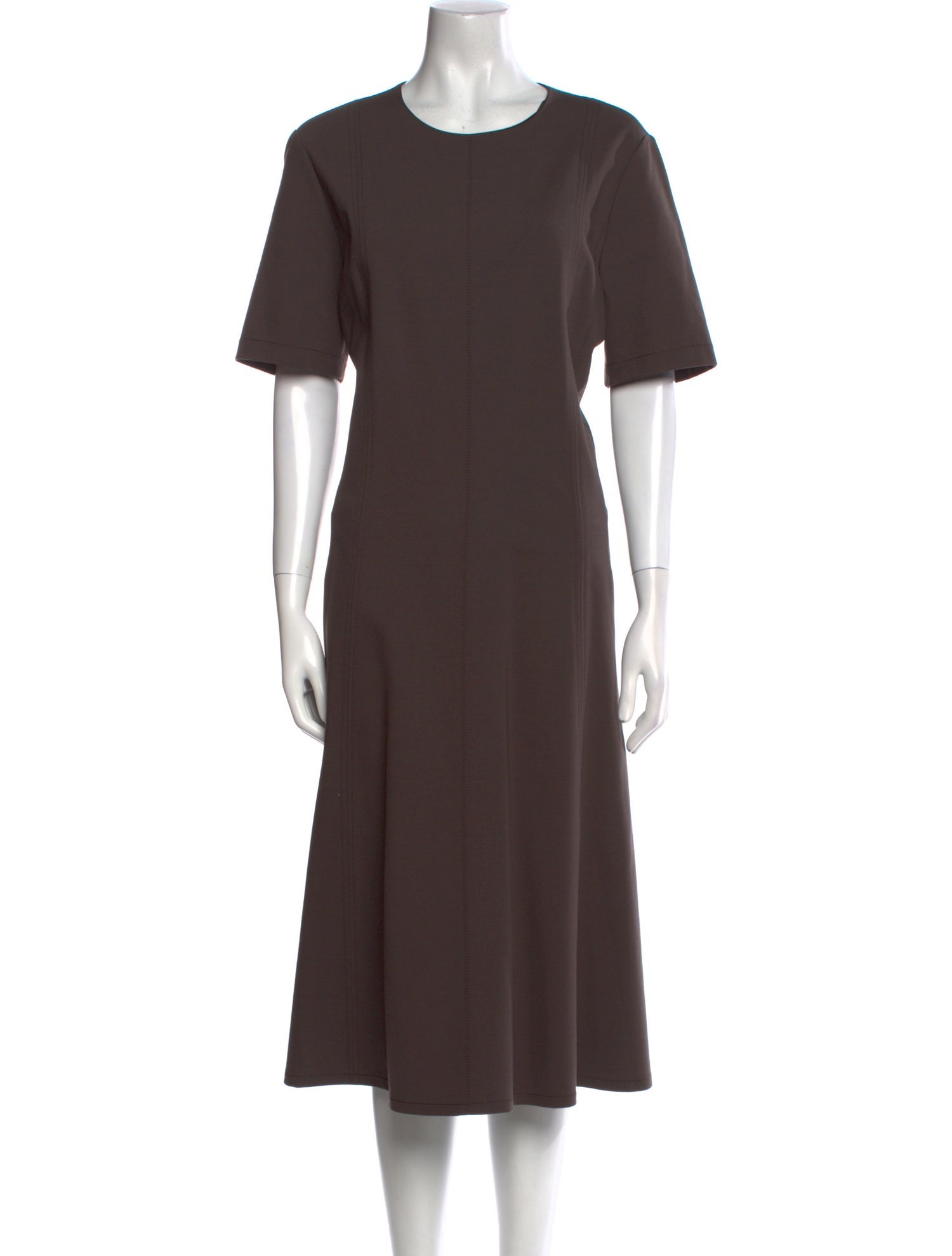 Lafayette 148 Crew Neck Midi Length Dress