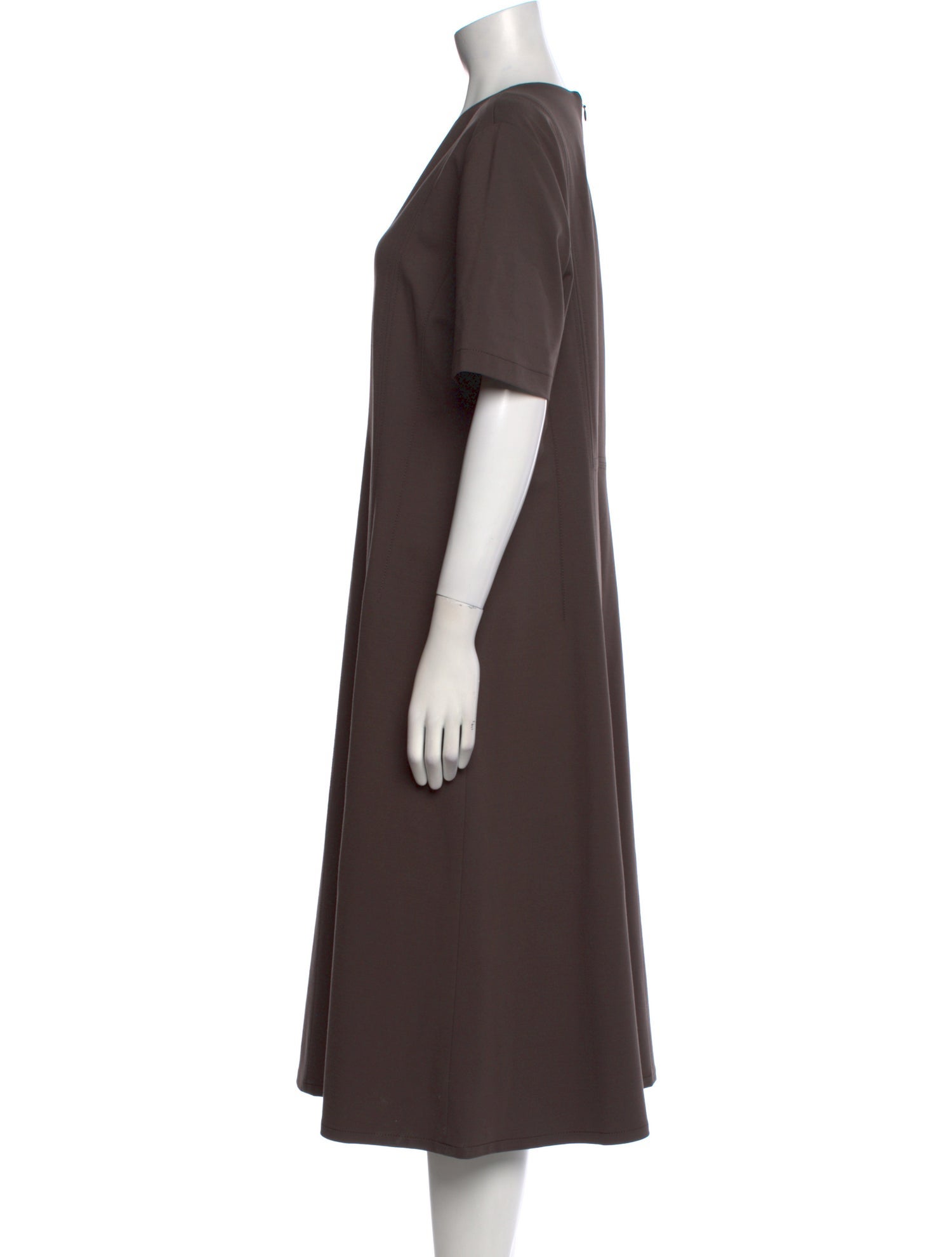 Lafayette 148 Crew Neck Midi Length Dress