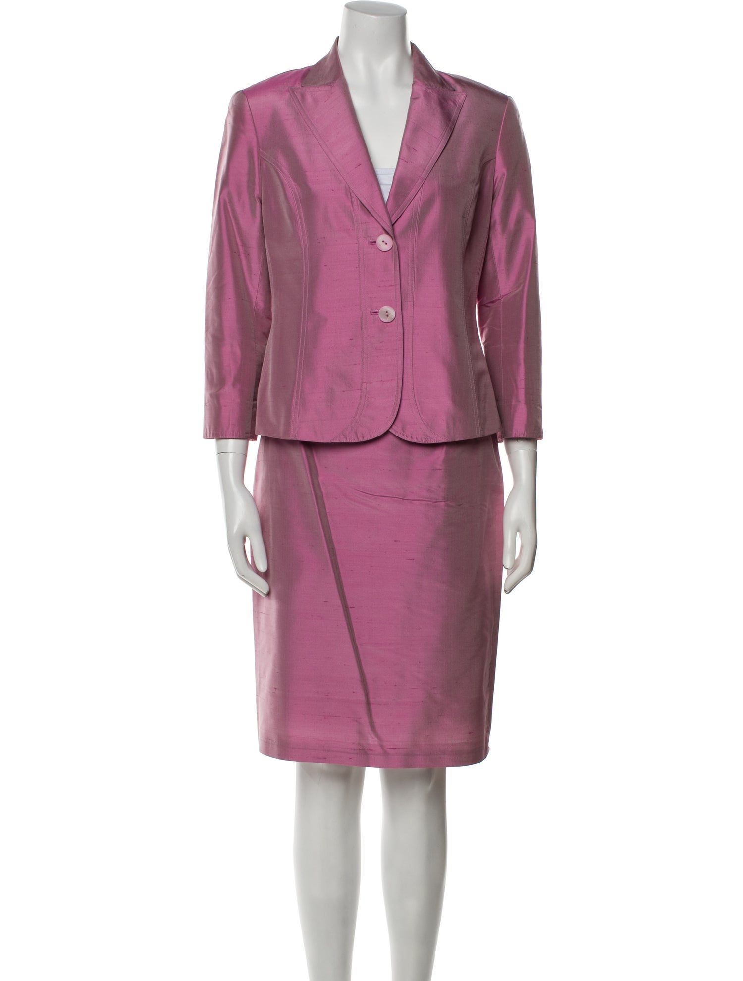 Lafayette 148 Silk Skirt Suit