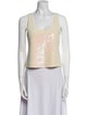 Lafayette 148 Sequin Scoop Neck Crop Top