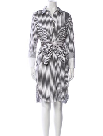 Lafayette 148 Striped Knee-Length Dress