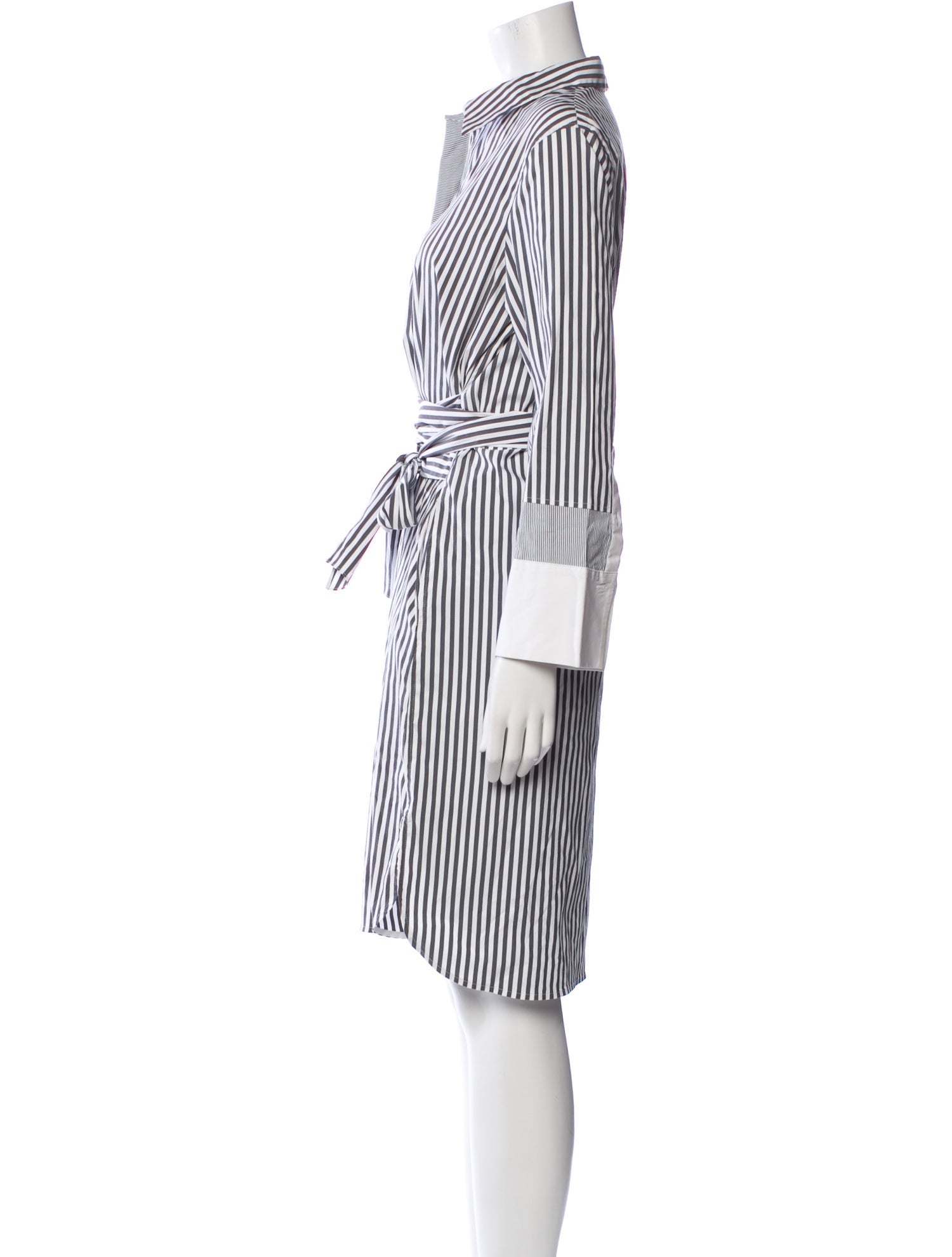 Lafayette 148 Striped Knee-Length Dress