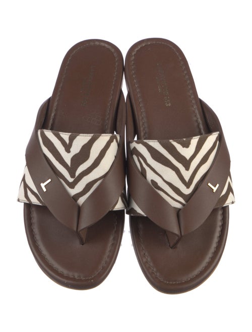 Lafayette 148 Leather Printed Slides
