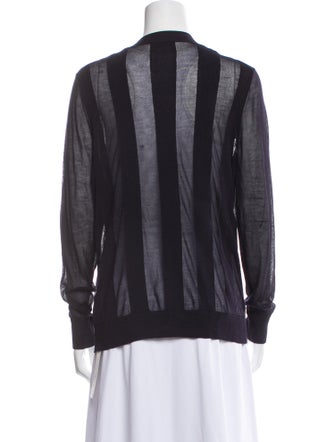 Lafayette 148 Leather Striped Bomber Jacket