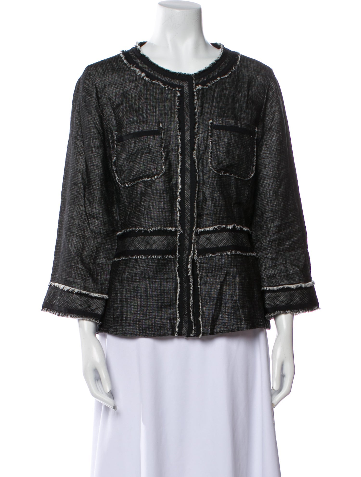 Lafayette 148 Linen Tweed Pattern Jacket