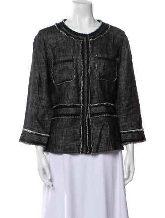 Lafayette 148 Linen Tweed Pattern Jacket