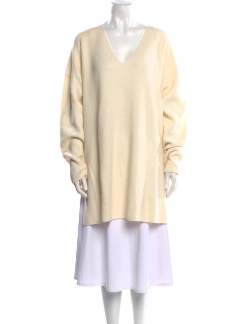 Lafayette 148 Wool V-Neck Sweater