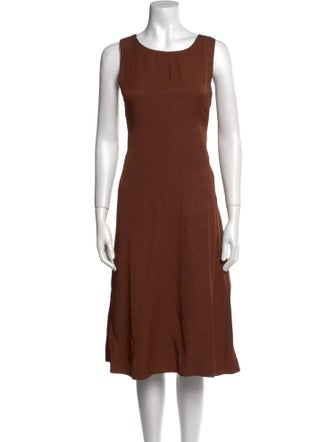 Lafayette 148 Scoop Neck Midi Length Dress