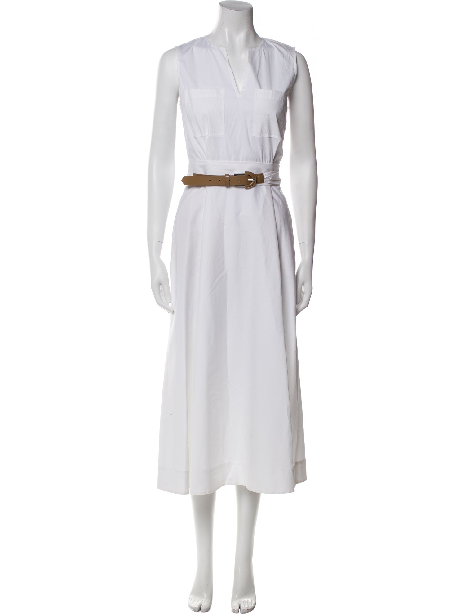 Lafayette 148 V-Neck Long Dress