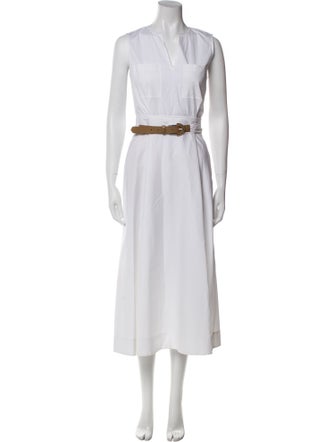 Lafayette 148 V-Neck Long Dress