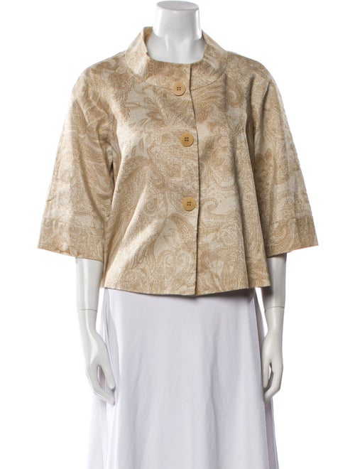 Lafayette 148 Linen Printed Evening Jacket