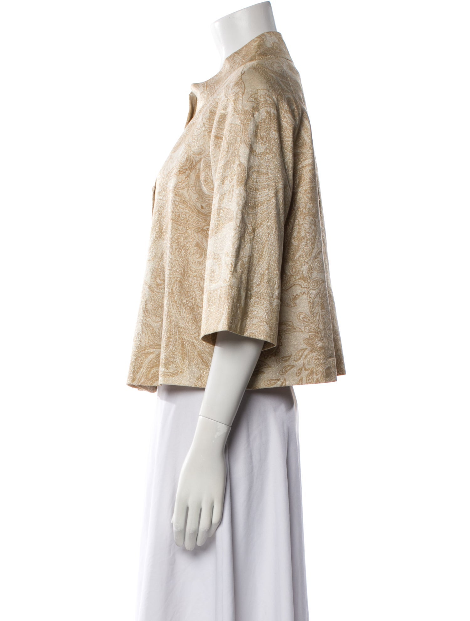 Lafayette 148 Linen Printed Evening Jacket