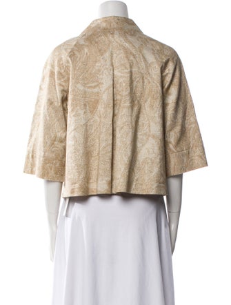 Lafayette 148 Linen Printed Evening Jacket