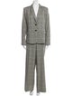 Lafayette 148 Wool Houndstooth Print Pantsuit