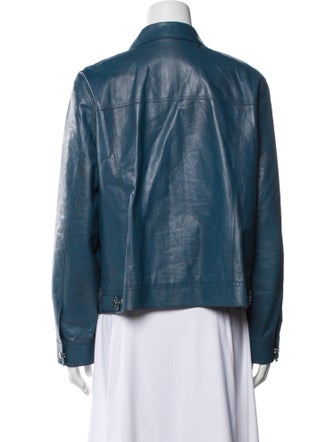 Lafayette 148 Leather Denim Jacket