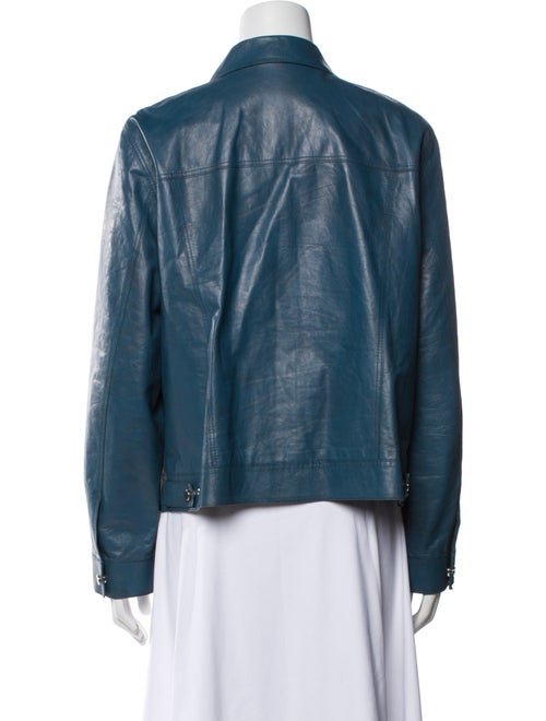 Lafayette 148 Leather Denim Jacket