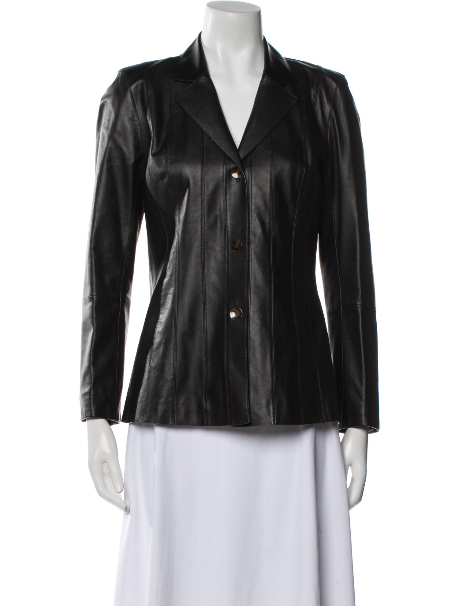 Lafayette 148 Leather Blazer