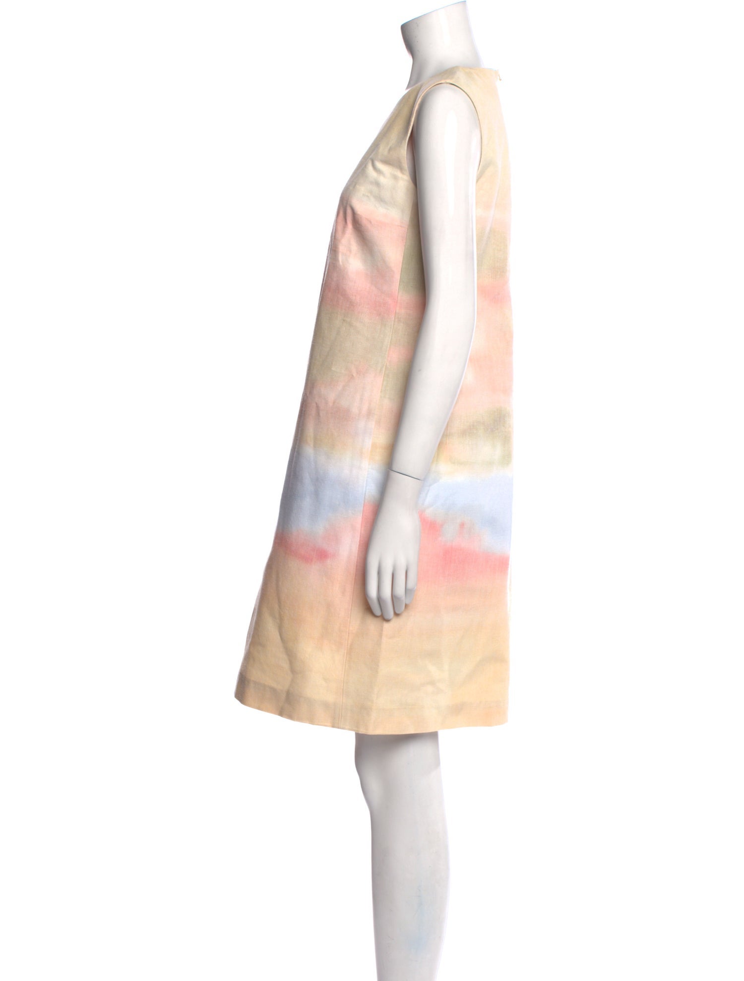 Lafayette 148 Tie-Dye Print Knee-Length Dress