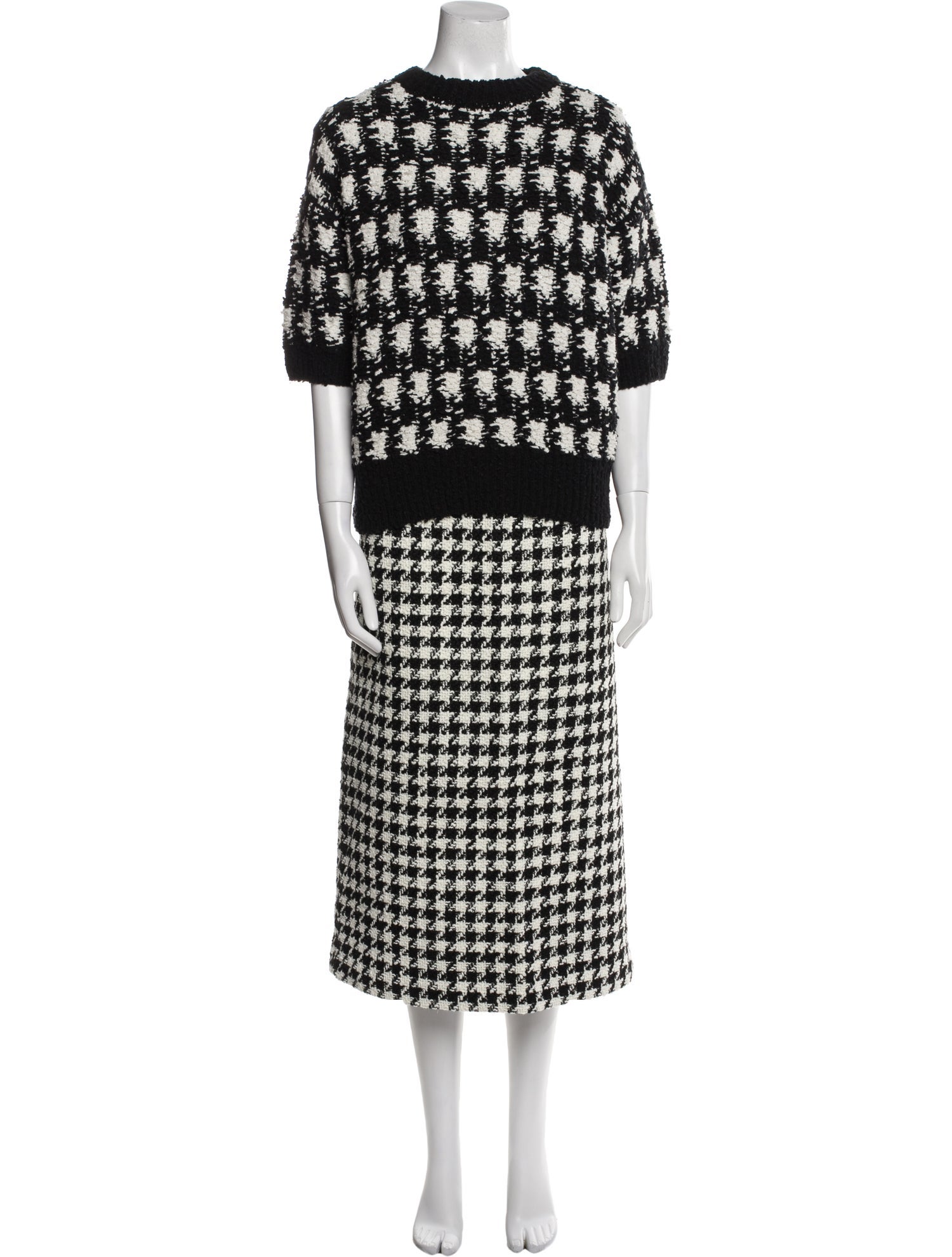 Lafayette 148 Tweed Pattern Skirt Set