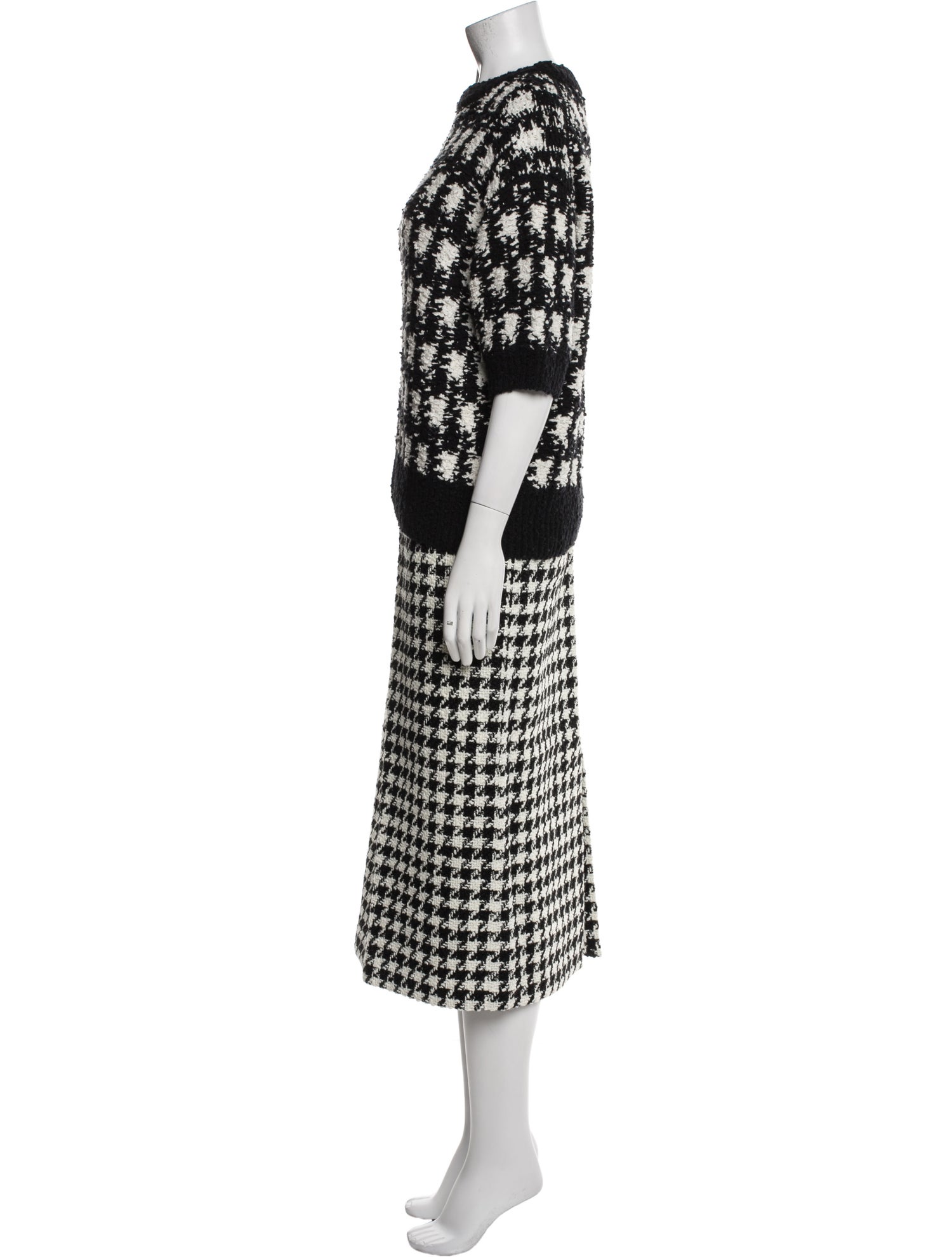 Lafayette 148 Tweed Pattern Skirt Set