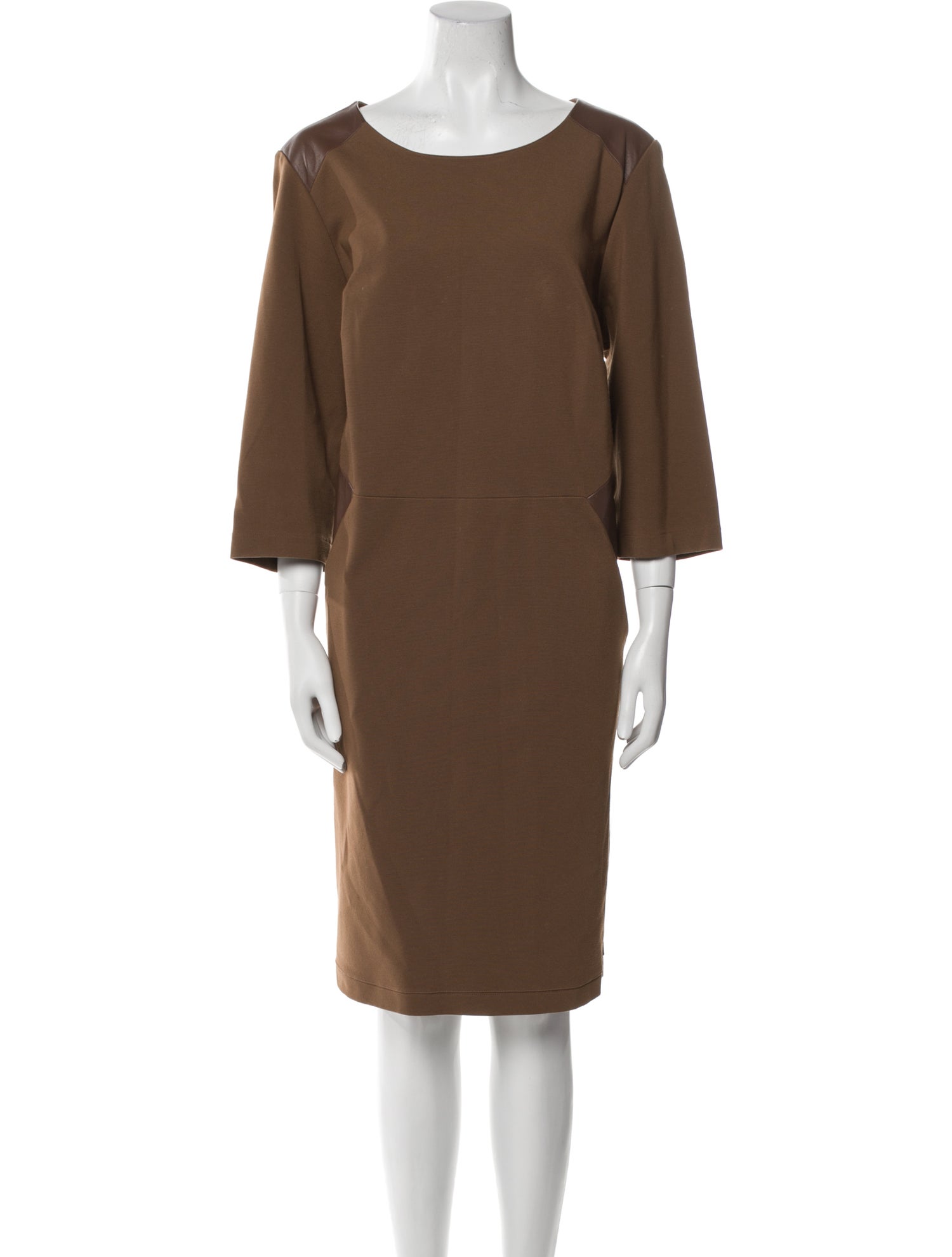 Lafayette 148 Bateau Neckline Midi Length Dress