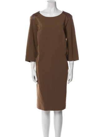 Lafayette 148 Bateau Neckline Midi Length Dress