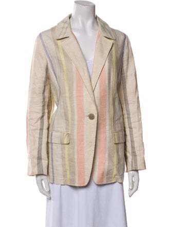 Lafayette 148 Linen Striped Blazer