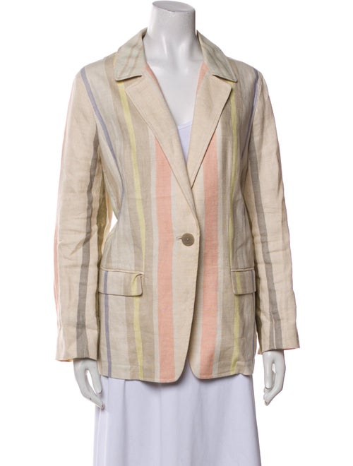 Lafayette 148 Linen Striped Blazer