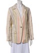 Lafayette 148 Linen Striped Blazer