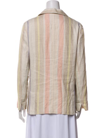 Lafayette 148 Linen Striped Blazer