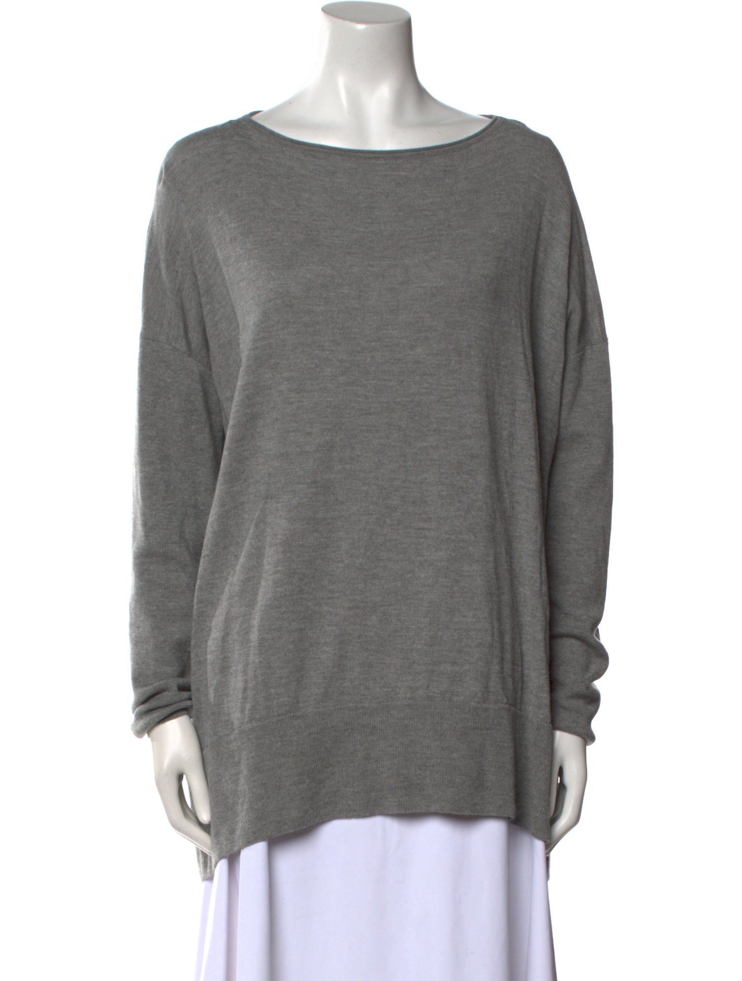 Lafayette 148 Wool Bateau Neckline Sweater