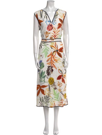 Lafayette 148 Floral Print Long Dress