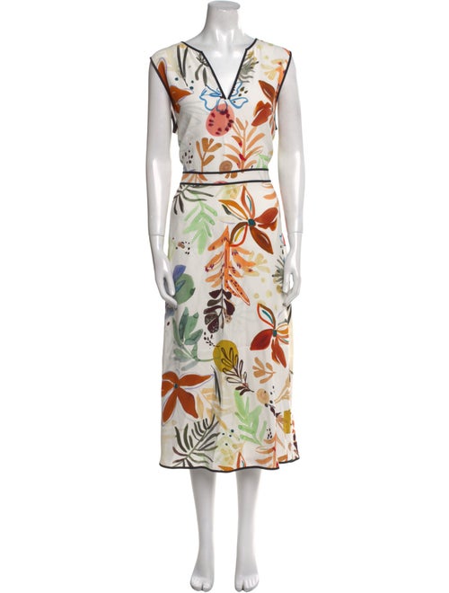 Lafayette 148 Floral Print Long Dress