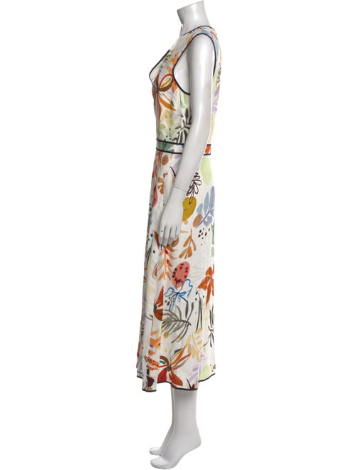 Lafayette 148 Floral Print Long Dress