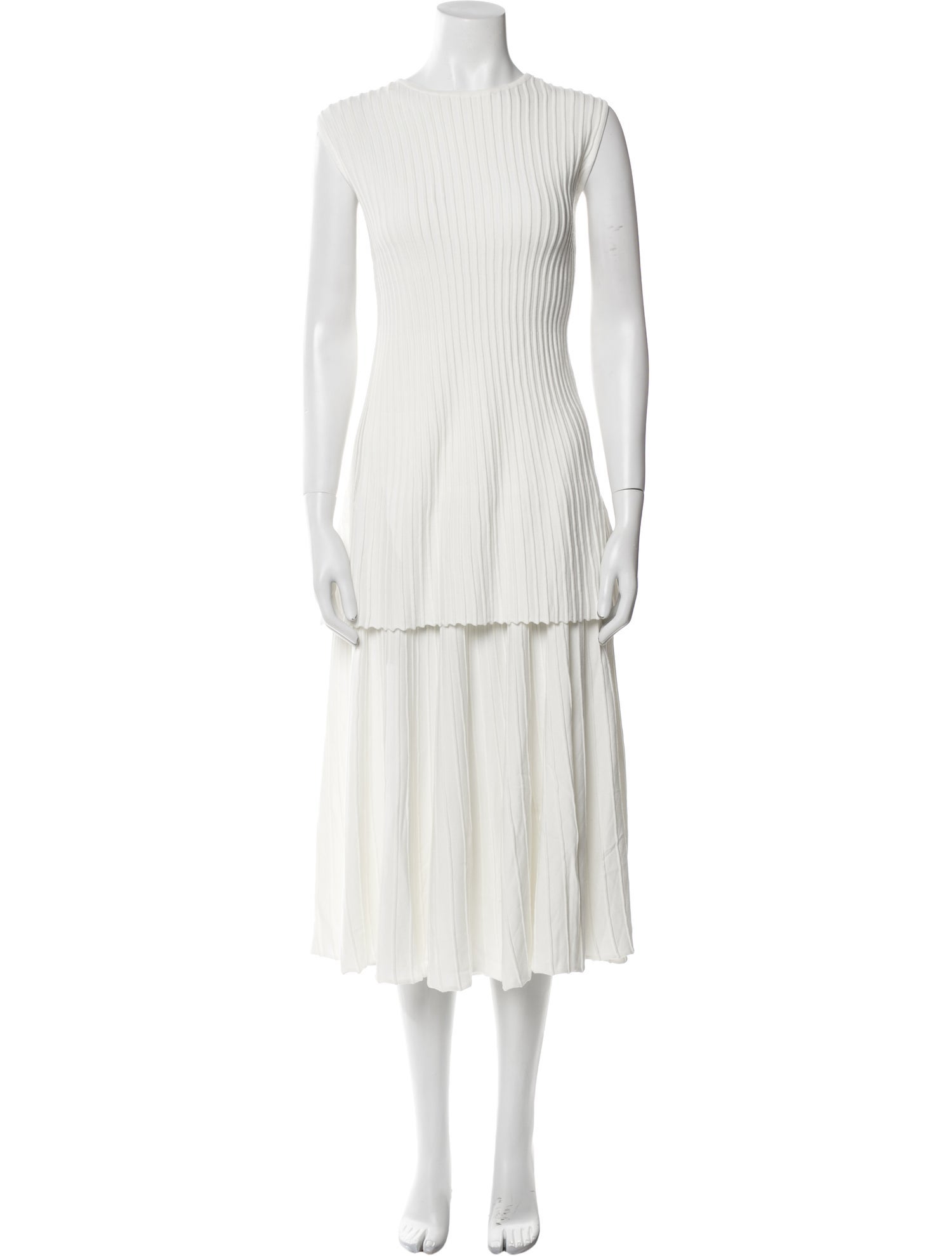 Lafayette 148 Striped Pleated Accents Skirt Set w/ Tags