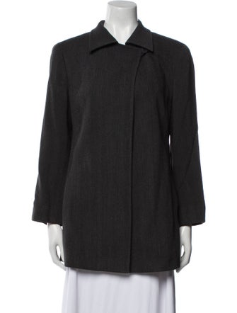 Lafayette 148 Virgin Wool Striped Coat
