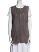 Lafayette 148 Leather Plaid Print Vest