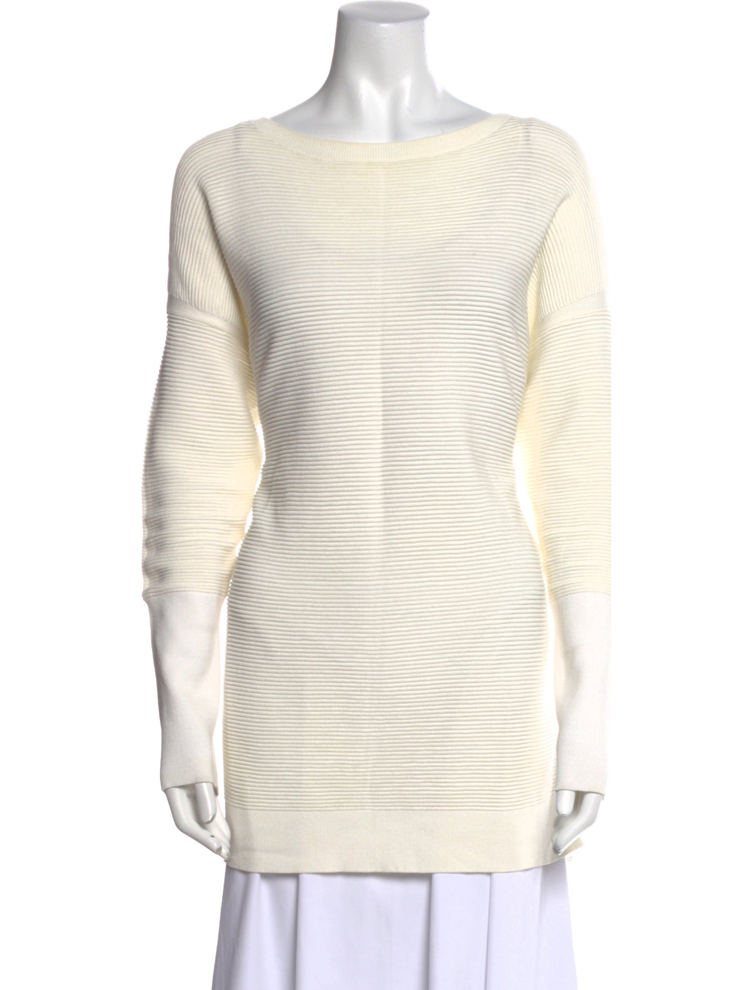 Lafayette 148 Striped Bateau Neckline Sweater