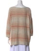 Lafayette 148 Striped Bateau Neckline Sweater