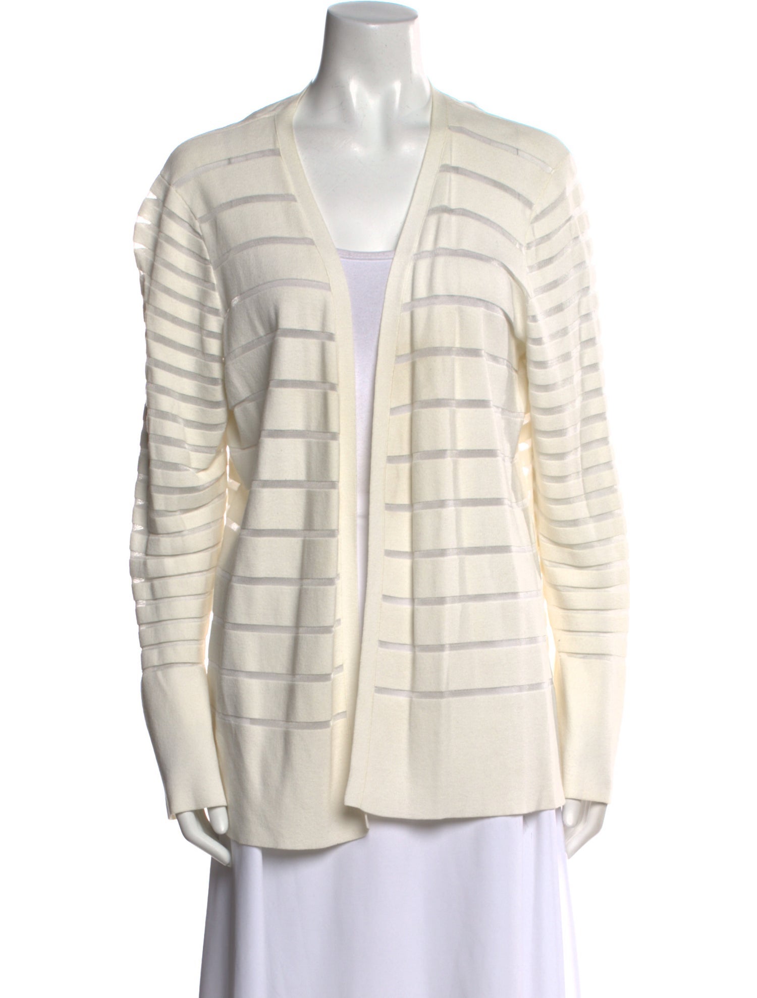 Lafayette 148 Striped V-Neck Sweater