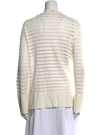 Lafayette 148 Striped V-Neck Sweater