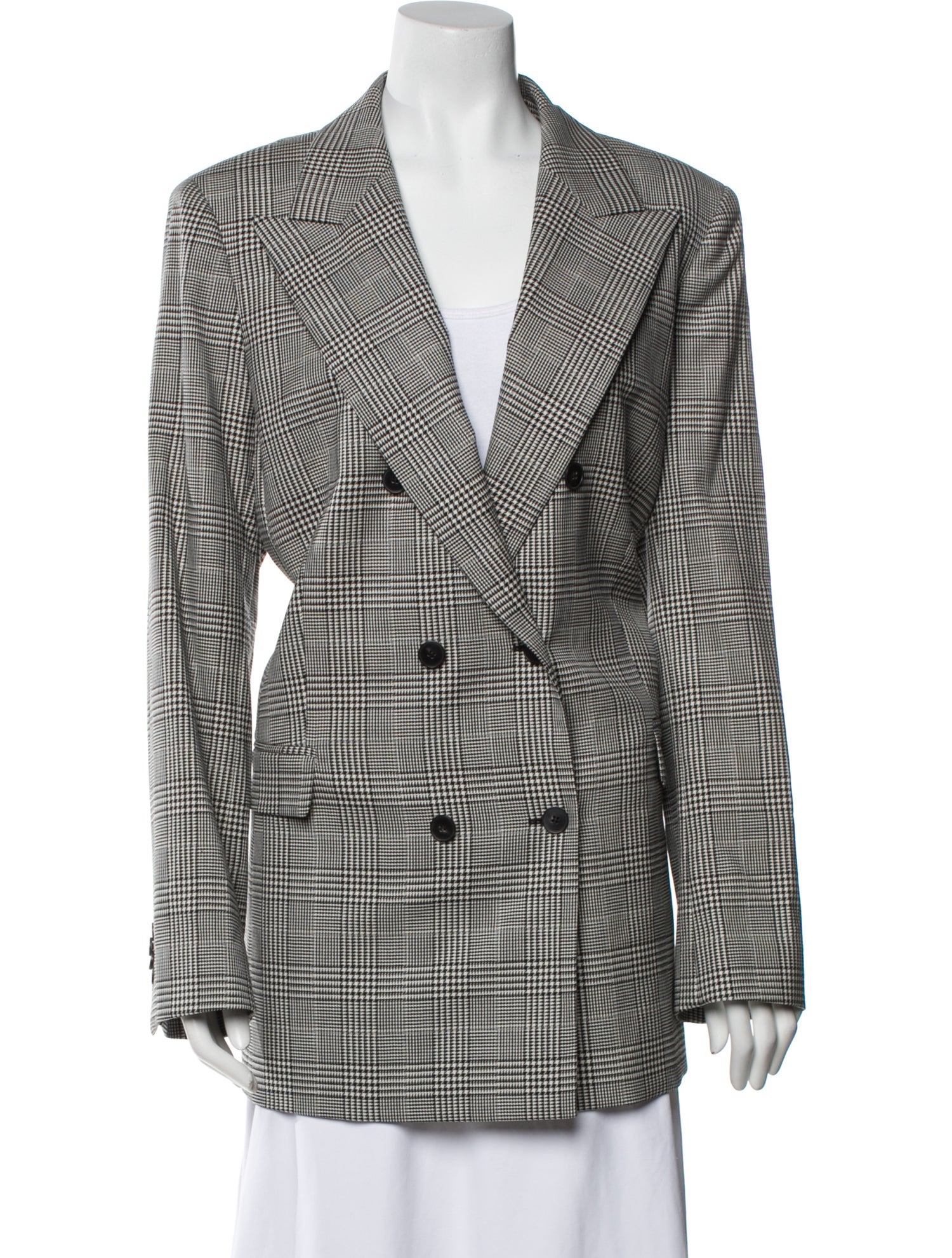 Lafayette 148 Wool Houndstooth Print Blazer