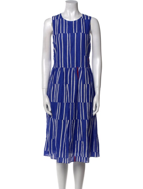 Lafayette 148 Striped Midi Length Dress