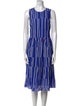 Lafayette 148 Striped Midi Length Dress